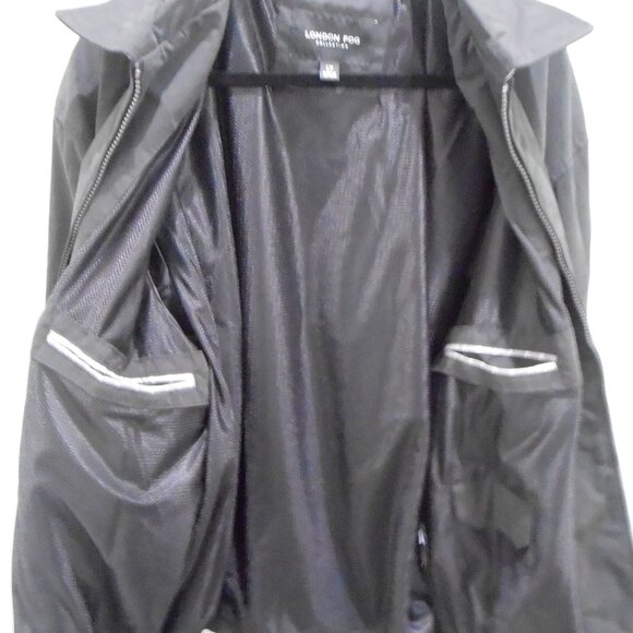 Men's Black London Fog Zip Front Golf Jacket Windbreaker-Size-LT-NWT - Picture 9 of 9
